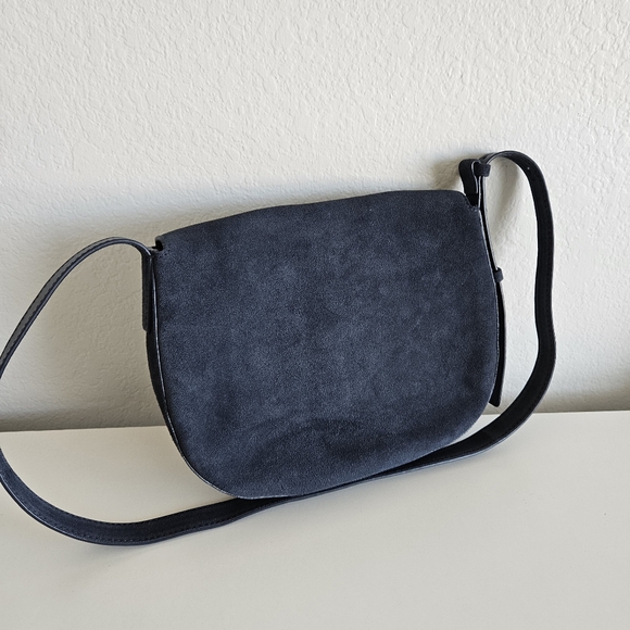 NWT Madewell | Dakota Large Saddle Crossbody Bag Indigo Navy Blue Leather Womens - Picture 6 of 12